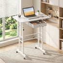 Height Adjustable Standing Desk with Wheels & Drawer by LJGDeals
