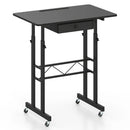 Height Adjustable Standing Desk with Wheels & Drawer by LJGDeals