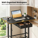 Height Adjustable Standing Desk with Wheels & Drawer by LJGDeals