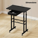 Height Adjustable Standing Desk with Wheels & Drawer by DirectDeals