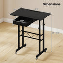 Height Adjustable Standing Desk with Wheels & Drawer by LJGDeals