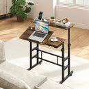 Mobile Standing Desk with Power Outlets & Adjustable Height by LJGDeals