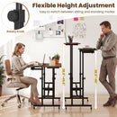 Mobile Standing Desk with Power Outlets & Adjustable Height by DirectDeals