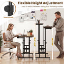 Mobile Standing Desk with Power Outlets & Adjustable Height by LJGDeals