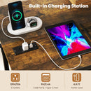 Mobile Standing Desk with Power Outlets & Adjustable Height by LJGDeals