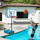 3.8-4.4 Feet Height Adjustable Pool Basketball Hoop for Kids Teens and Adults-Blue by LJGDeals