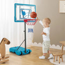 3.8-4.4 Feet Height Adjustable Pool Basketball Hoop for Kids Teens and Adults-Blue by LJGDeals