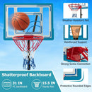 3.8-4.4 Feet Height Adjustable Pool Basketball Hoop for Kids Teens and Adults-Blue by LJGDeals