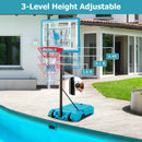 3.8-4.4 Feet Height Adjustable Pool Basketball Hoop for Kids Teens and Adults-Blue by LJGDeals
