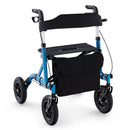 Height Adjustable Rollator Walker Foldable Rolling Walker with Seat for Seniors by LJGDeals