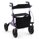 Height Adjustable Rollator Walker Foldable Rolling Walker with Seat for Seniors by LJGDeals