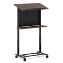 40.5-49 Inch Height Adjustable Rolling Podium Stand Lectern Table-Black by LJGDeals