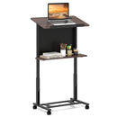 40.5-49 Inch Height Adjustable Rolling Podium Stand Lectern Table-Black by LJGDeals