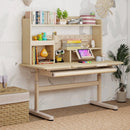 Height Adjustable Writing Table with Tilt Desktop and Retractable Book Stand-Yellow by LJGDeals