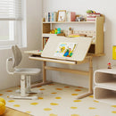 Height Adjustable Writing Table with Tilt Desktop and Retractable Book Stand-Yellow by LJGDeals