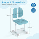 Height-adjustable Kid's Study Chair with Double Back Support and Breathable Seat for 3+ Years Old by LJGDeals