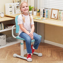 Height-adjustable Kid's Study Chair with Double Back Support and Breathable Seat for 3+ Years Old
