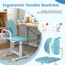 Height-adjustable Kid's Study Chair with Double Back Support and Breathable Seat for 3+ Years Old by LJGDeals
