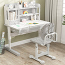 Height-adjustable Kid's Study Chair with Double Back Support and Breathable Seat for 3+ Years Old