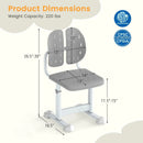 Height-adjustable Kid's Study Chair with Double Back Support and Breathable Seat for 3+ Years Old by LJGDeals