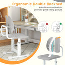 Height-adjustable Kid's Study Chair with Double Back Support and Breathable Seat for 3+ Years Old by LJGDeals