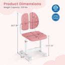 Height-adjustable Kid's Study Chair with Double Back Support and Breathable Seat for 3+ Years Old by LJGDeals