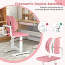 Height-adjustable Kid's Study Chair with Double Back Support and Breathable Seat for 3+ Years Old by LJGDeals
