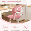 Height-adjustable Kid's Study Chair with Double Back Support and Breathable Seat for 3+ Years Old
