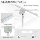Mobile Lectern Podium Height-adjustable Rolling Laptop Cart with Tilting Top Storage Tray by LJGDeals