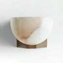Hemispherical Alabaster Ath Wall Light