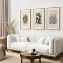 Pink Green Matisse Abstract Wall Prints Set by Wall Art Set