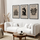 Black and Beige Matisse Set of 3 Posters. Vintage Style by Wall Art Set
