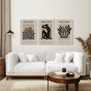 Black and Beige Matisse Set of 3 Posters. Vintage Style by Wall Art Set