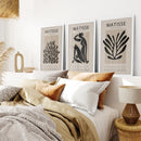 Black and Beige Matisse Set of 3 Posters. Vintage Style by Wall Art Set