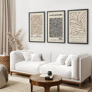 Set of 3 Pastel Beige Prints. Henri Matisse and Yayoi Kusama by Wall Art Set
