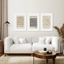 Set of 3 Pastel Beige Prints. Henri Matisse and Yayoi Kusama by Wall Art Set