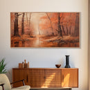 Orange Leaves In The Fall, Framed Canvas Print, Seasonal Decor, Fall Seasonal Art, Clearance Fall Decorations, Fall Wall Decor, Fall Decor