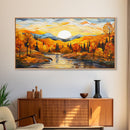 Abstract Wall Art, Fall Decor, Autumn Wall Art, Fall Trees, Landscape Art, Canvas Wall Art, Wall Print, Country Home Decor, Thank You Gift