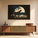 Cheetah Made of Stars Print, Synthwave Animal Prints, Cheetah and a starry night sky, framed canvas print, cute animal art