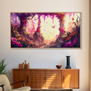 Pink Forest Art | Framed Canvas Print | Framed Art | Fantasy Decor | Magenta / Fuchsia Gift | Large Format Art