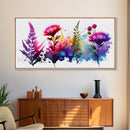 Wild Flowers Wall Art, Native Texan Flowers, Mother's Day, Framed Canvas Print, Watercolor Painting Print, Wall Decor, Living Room, Mom Gift