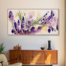 Wild Lavender wall art, canvas print, watercolor painting of lavender flowers, Botanical art, farmhouse decor