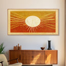 Abstract Midcentury Modern Sunburst, Canvas Print, Art Deco Style wall art, sun with sun rays, sun burst, boho style, ready to hang