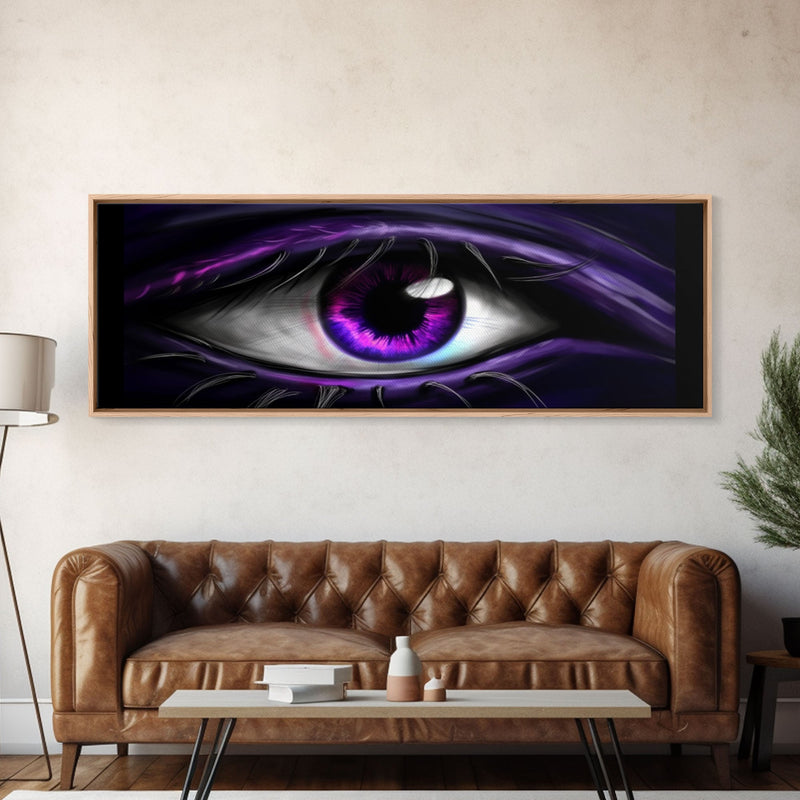 Violet Eye Art Print, Big Eye Art Painting, Canvas Print, Eye Canvas Art, Framed Art Print, Wall Decor, Panoramic, Wall Art, Canvas Print