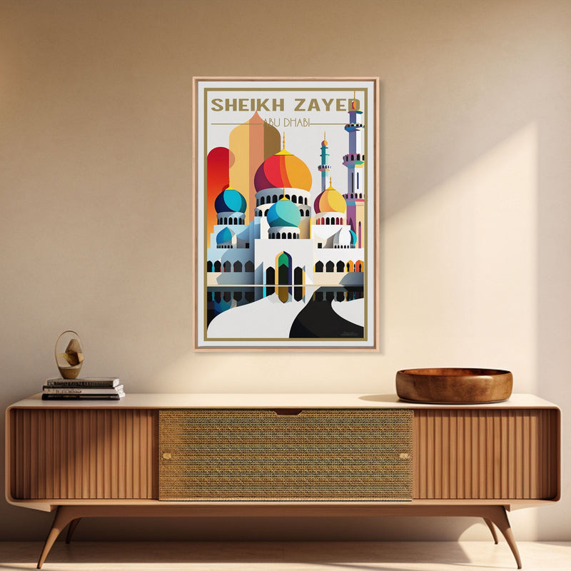 Abu Dhabi Wall Art, Sheikh Zayed Mosque, United Arab Emirates Poster, Travel Wall Print, Travel Poster, Travel Wall Art, Canvas Wall Print