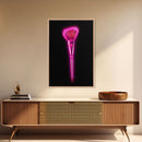 Pink Make Up Brush Wall Decor, Brush Art, Bedroom Wall Art, Minimalist Print, Wall Decor, Canvas Print, Wall Art, Framed Canvas