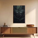 Butterfly In Woods, Butterfly Wall Decor, Dark Art, Green Wall Art, Insect Wall Decor, Wall Decor, Canvas Print, Wall Art, Framed Canvas
