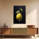 Lemon Wall Art, Food Wall Decor, Kitchen Wall Art, Fruit Art, Minimalist Wall Art, Wall Decor, Canvas Print, Wall Art, Framed Canvas