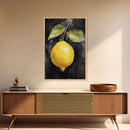 Lemon Wall Decor, Food Art, Fruit Wall Art, Kitchen Wall Art, Minimalist Wall Art, Wall Decor, Canvas Print, Wall Art, Framed Canvas Art