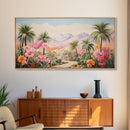 Flower Wall Art, Desert Landscape Wall Art, Mountain Art, Palm Trees Art, Tropical Art, Panoramic Art, Wall Art, Canvas Art, Landscape Art